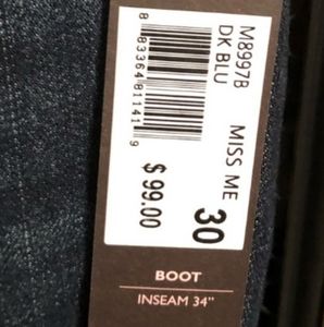 Bnwt miss me jeans. Never wore